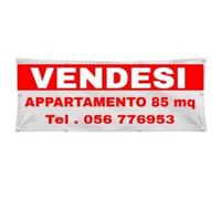 Banner Striscione VENDESI con SCRITTA E NUMERO Personalizzabile - Banner PVC Da Esterno GARANZIA 10 ANNI (500X150 CM)