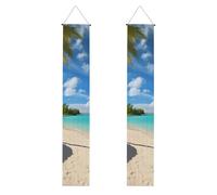 Banner tropicale per portico sulla spiaggia per porta d'ingresso bandiera da appendere per vacanze stagionali portico segno di benvenuto banner per interni ed esterni decorazioni di laurea classe del