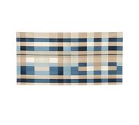 Banner versatile per feste con stampa a motivo quadrato blu,Migliori bandiere banner per eventi,Decorazioni per feste di compleanno