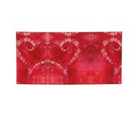 Banner versatile per feste con stampa di cuori rossi per San Valentino, bandiere per eventi, decorazioni per feste di compleanno