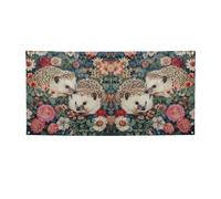 Banner versatile per feste con stampa di ricci floreali,Migliori bandiere banner per eventi,Decorazioni per feste di compleanno