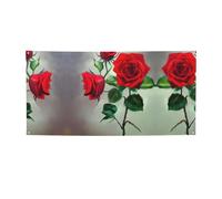 Banner versatile per feste con stampa di rose rosse,Migliori bandiere banner per eventi,Per decorazioni per feste di compleanno