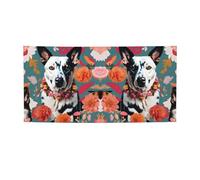 Banner versatile per feste con stampa floreale per cani bovini,Migliori bandiere banner per eventi,Decorazioni per feste di compleanno