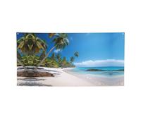 Banner versatile per feste con stampa tropicale di alberi di cocco,Migliori bandiere banner per eventi,Decorazioni per feste di compleanno