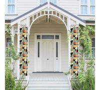 Banner verticale per portico da appendere Banner per porta moderna metà secolo arte moderna gatto porta d'ingresso portico cartello appeso bandiera festa banner all'aperto stagionale vacanza