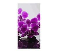 Banner viola farfalla orchidea porta benvenuto primavera estate copertura per porta sfondo appeso bandiera portico segno per porta d'ingresso decorazioni per feste stagionali per interni ed esterni