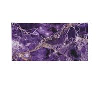 banner viola marmo e segni bandiere da appendere alla parete Banner personalizzato per feste con 4 fori sfondo con testo fotografico sfondo per feste di compleanno per interni ed esterni decorazione