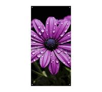 Banner viola per porta margherita 90 x 180 cm striscioni per feste cartello di benvenuto stagionale decorazione verticale porta appeso per portico ingresso decorazione giardino