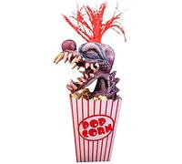 BANNESE Scultura di Pagliaccio di Popcorn Decorazione Unica di Halloween, Creepy Killer Clown Head Horror Prop Ornaments Statue da Giardino Artigianato Decorazione di Halloween,Rosso