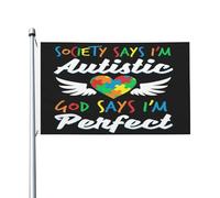Bannière Consapevolezza Dell'Autismo Colore Vivido Bandiere Pirata Resistente Ai Raggi Uv Garden Flag Per Giardino Marce Activités Sportives 3X5Ft