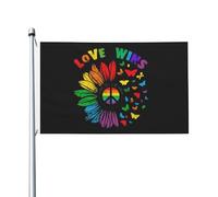 Bannière Farfalle Dell'Orgoglio L'Amore Vince Colore Vivido Bandiere Pirata Decorazioni Garden Flag Per Activités Sportives Bar Esterno 3X5Ft