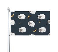 Bannière Figura Senza Cuciture Di Pecora Coutures Doubles Bandiere Pirata Decor Garden Flag Per Giardino Eventi Esterno 3X5Ft