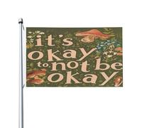 Bannière Funghi D'Epoca Va Bene Non Stare Bene Colore Vivido Bandiere Pirata Poliestere Garden Flag Per Bar Esterno Interno 3X5Ft