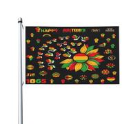 Bannière Girasole Juneteenth Mese Della Storia Dei Neri Colore Vivido Garden Flag Resistente Ai Raggi Uv Bandiera Per Raduni Esterno Interno 3X5Ft