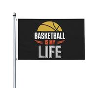 Bannière Il Basket È La Mia Vita Poliestere Bandiera Personalizzata Garden Flag Per Bar Giardino Interno 3X5Ft
