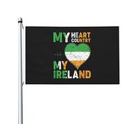 Bannière Il Mio Cuore, Il Mio Paese, La Mia Irlanda Poliestere Bandiere Pirata Durevole Garden Flag Per Marce Raduni Bar 3X5Ft