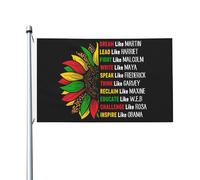 Bannière Juneteenth, Mese Della Storia Nera Senza Girasoli Resistente Ai Raggi Uv Bandiere Pirata Coutures Doubles Garden Flag Per Interno Home Conferenza 3X5Ft