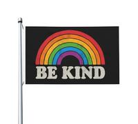Bannière Lgbtq Sii Gentile Gay Pride Arcobaleno Decor Garden Flag Occhielli In Metallo Bandiera Per Conferenza Interno Eventi 3X5Ft