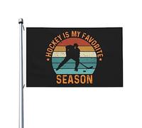 Bannière L'Hockey È La Mia Stagione Preferita Personalizzata Bandiere Pirata Occhielli In Metallo Garden Flag Per Eventi Bar Interno 3X5Ft
