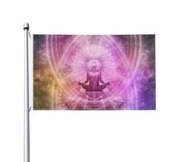 Bannière Meditazione Durevole Bandiera Resistente Ai Raggi Uv Bandiere Pirata Per Interno Esterno Raduni 3X5Ft