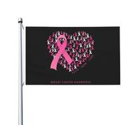 Bannière Nastro Di Sensibilizzazione Sul Cancro Al Seno Fede Speranza Amore Girasole Decor Bandiere Pirata Durevole Garden Flag Per Raduni Esterno Eventi 3X5Ft