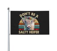 Bannière Non Essere Una Mucca Delle Highlands Salata Doppie Cuciture Bandiera Resistente Ai Raggi Uv Garden Flag Per Interno Parata Esterno 3X5Ft