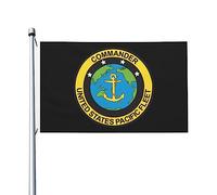Bannière Sealife Del Comandante Della Flotta Del Pacifico Degli Stati Uniti Colore Vivido Bandiera Resistente Ai Raggi Uv Garden Flag Per Interno Eventi Esterno 3X5Ft