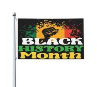 Bannière Simbolo Della Mano Del Mese Della Storia Dei Neri Decor Bandiere Pirata Poliestere Garden Flag Per Home Interno Bar 3X5Ft