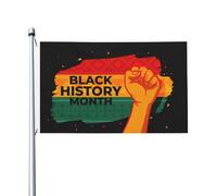 Bannière Simbolo Della Mano Del Mese Della Storia Dei Neri Resistente Ai Raggi Uv Bandiere Pirata Colore Vivido Garden Flag Per Activités Sportives Conferenza Raduni 3X5Ft