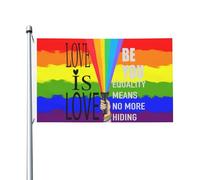 Bannière Torcia Arcobaleno Lgbt L'Amore È Amore Decor Bandiere Pirata Doppie Cuciture Garden Flag Per Interno Home Giardino 3X5Ft