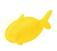 Bannocrimale per bambini Baletta di balena a balena a forma di balena silicone capelli morbidi shampoo per bambino massaggio per la pulizia della doccia per bambini giocattoli da (Giallo)