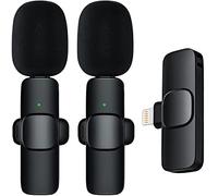 bAnpinSH Microfono lavalier wireless, per iPhone iPad, microfono lavalier professionale per registrazione video, Plug and PlaySincronizzazione automatica 2.4G Ultra-Low Latency Noise Reduction