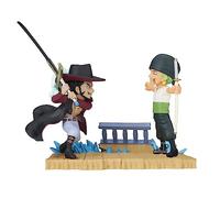 Banpresto BP88603P World Collectable Roronoa Zoro Vs Dracule Mihawk Figura, One Piece, Log Stories, 7 cm, Multicolore