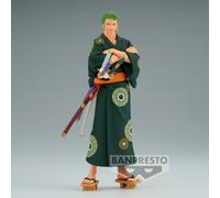 Banpresto Roronoa Zoro Wanokuni Yukata Grandline Series One Piece Figure Nero