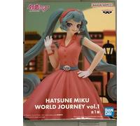 HATSUNE MIKU Figura Statua 18cm WORLD JOURNEY VOL. 1 Originale Banpresto