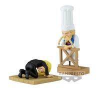 Banpresto World Collectable Sanji & Zeff 2 Wcf Log Series One Piece Figure 8 Cm Beige