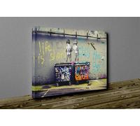 BANSKY LIFE IS SHORT quadro moderno stampa su tela vari formati