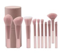 Bantang Peach Powder 10 pezzi Set di pennelli for trucco Pennello for occhi Pennello for fard in polvere Mini strumento di trucco portatile