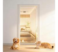 BANTASE Porta for Gatti del Balcone Cerniera Zanzariera for con Diritta in Plastica Rete(100x200cm)