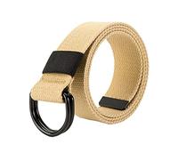 Bantopgong Cintura casual in tela intrecciata, larghezza 3,8cm, doppia fibbia, cintura per jeans da uomo, cintura decorativa per abbigliamento, 130cm