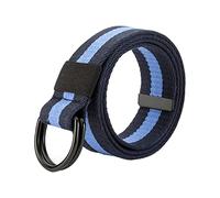 Bantopgong Cintura casual in tela intrecciata, larghezza 3,8cm, doppia fibbia, cintura per jeans da uomo, cintura decorativa per abbigliamento, 140cm
