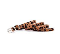 Bantopgong Cintura in pelle da donna, larghezza 1,5cm, cintura leopardata, abito in jeans, cintura decorativa casual per accessori di abbigliamento, 135cm