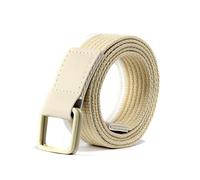 Bantopgong Cintura in tela a righe Jeans Cintura intrecciata in nylon con fibbia a doppio anello Larghezza 3,2cm Cintura casual da uomo e da donna, 115cm x 3cm