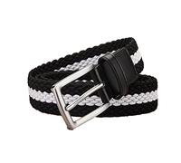 Bantopgong Cinture elasticizzate in tela per jeans da uomo Cintura tattica militare Cintura in tessuto elastico con fibbia in metallo senza fori, 95cm