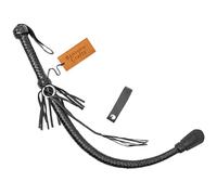 Bantoro Crafts Frusta Nagaika Fatta a Mano Lunghezza 2,5 Piedi 12 trecce Fili Pelle Intrecciata Frusta cosacco Kamcha Nagaika Donskaja Abaškin Difesa Personale Nero