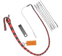 Bantoro Crafts Rosso e Nero 3 Piedi/0,90 Metri La Frusta a Serpente ha Palline di Piombo. Frusta di Cuoio con Forte crepitio 12 trecce Intrecciate