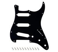 Banworks 1-Ply Electric Guitar Pickguard 11-Hole American ST SSS Pickguard | Guitar Scratch Plate per Fender Modern Style Standard Stratocaster Strat ST JT/HB-01 Glossy Black USA/Messico