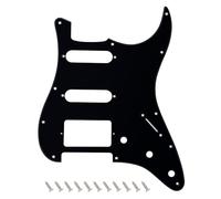 Banworks 1 strato Strat HSS Battipenna per chitarra elettrica a 11 fori Battipenna SSH Piastra antigraffio per USA/Messico Stile moderno Standard Stratocaster ST JT/HB-02 Nero lucido