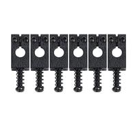 Banworks 10,5 mm (13/32") PRS Style Tremolo Bridge Saddles Set in ottone moderno per chitarre elettriche Strat ST 52,5 mm (2-1/16") spaziatura delle corde Confezione da 6 JT/QM-05 Nero