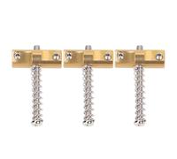 Banworks 10,8 mm (27/64") Barrel Brass Compensation Saddle Round Bridge Saddles per chitarre elettriche Telecaster Tele TL Vintage 54 mm (2-1/8") Spaziatura delle corde Confezione da 3 JT/QM-09